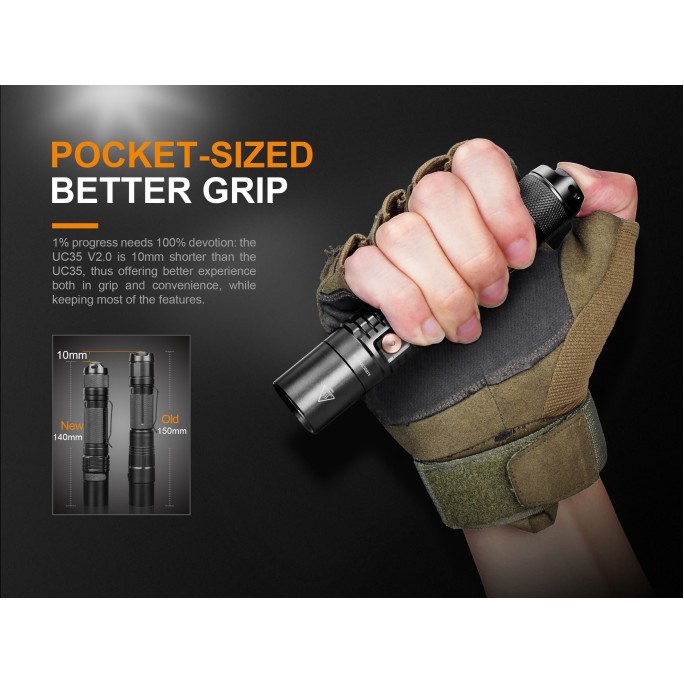 Fenix UC35 V2.0 CREE XP-L HI V3 LED 1000L Rechargeable Flashlight