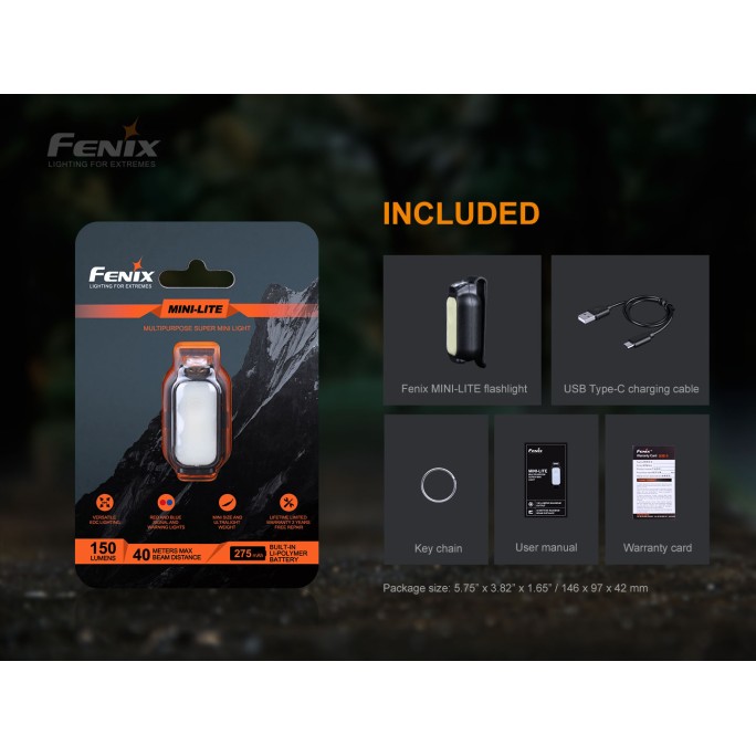 Fenix MINI-LITE 150L Rechargeable Multipurpose Super Mini Light