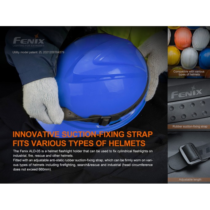 Fenix ALD-05 Helmet Flashlight Holder With Strap
