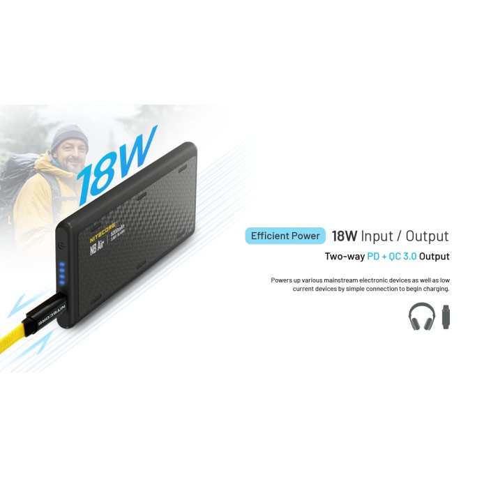 Nitecore NB Air 5000mAh Lightweight Waterproof Power Bank