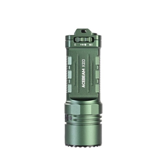 Acebeam X20 (Green) SFT-25R HI 8000L Cool White 6500K Thrower Rechargeable Flashlight
