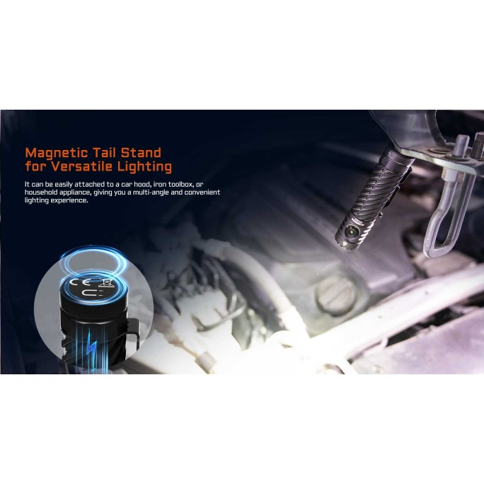 Acebeam EC20 NW (Black) Nichia 519A CRI90 1900L Neutral White 5000K Rechargeable Flashlight