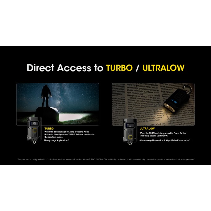 Nitecore TINI 3 (Alloy Orange) 600L Rechargeable Keychain Flashlight