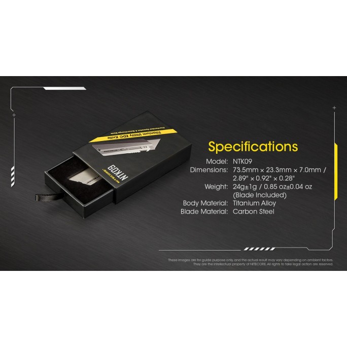 Nitecore NTK09 Titanium Utility EDC Knife