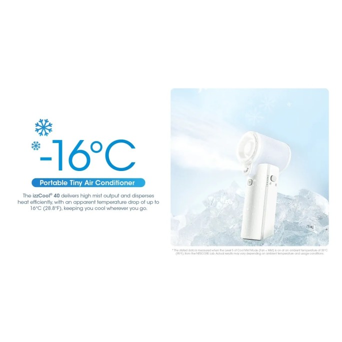 Nitecore izzCool 40 Portable High-Speed Handheld Air Conditioner Mist Fan