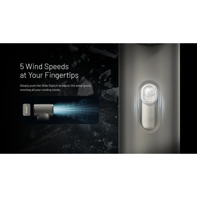 Nitecore NEF01 (Metallic Grey) Mini High-Speed Handheld Fan