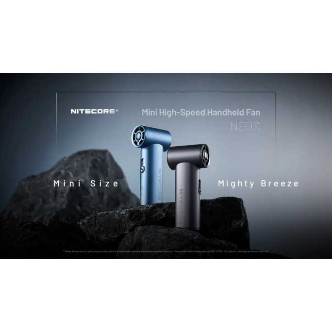 Nitecore NEF01 (Metallic Grey) Mini High-Speed Handheld Fan