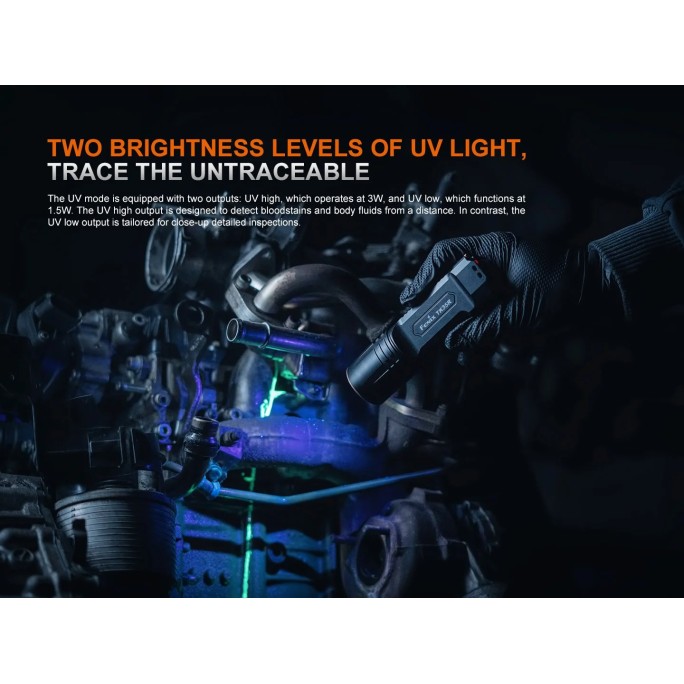 Fenix TK35R Luminus SFT25R LED 5800L + SST08 UV Multi-Mode Rechargeable Flashlight