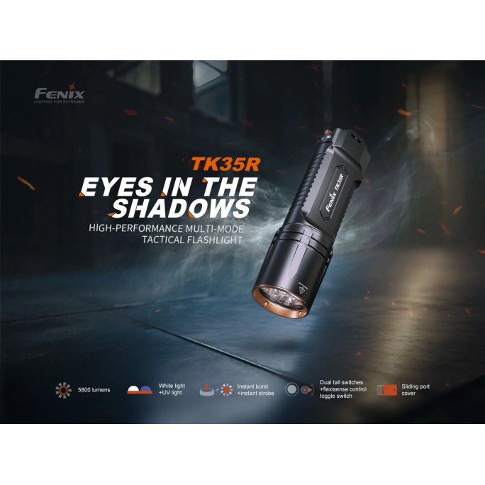 Fenix TK35R Luminus SFT25R LED 5800L + SST08 UV Multi-Mode Rechargeable Flashlight