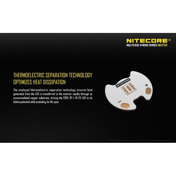Nitecore MH27UV CREE XP-L HI V3 LED 365nm Ultraviolet 1000L Flashlight