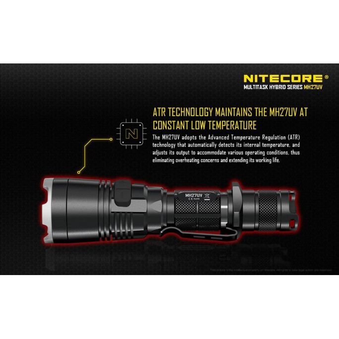 Nitecore MH27UV CREE XP-L HI V3 LED 365nm Ultraviolet 1000L Flashlight