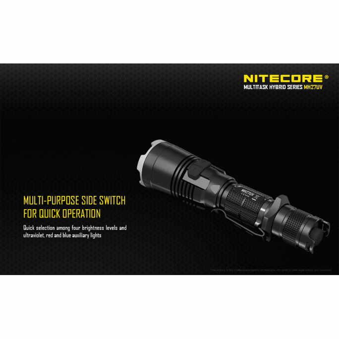 Nitecore MH27UV CREE XP-L HI V3 LED 365nm Ultraviolet 1000L Flashlight