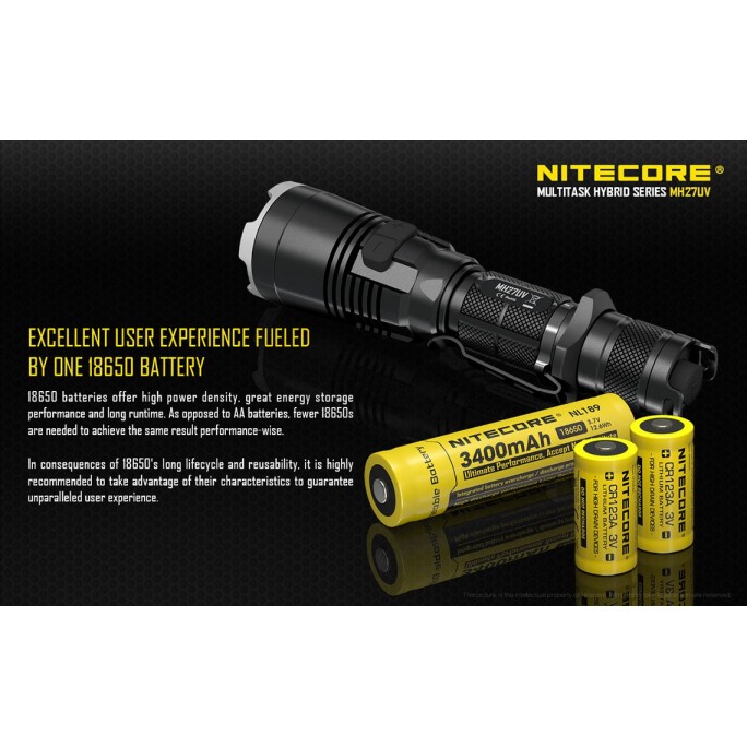 Nitecore MH27UV CREE XP-L HI V3 LED 365nm Ultraviolet 1000L Flashlight