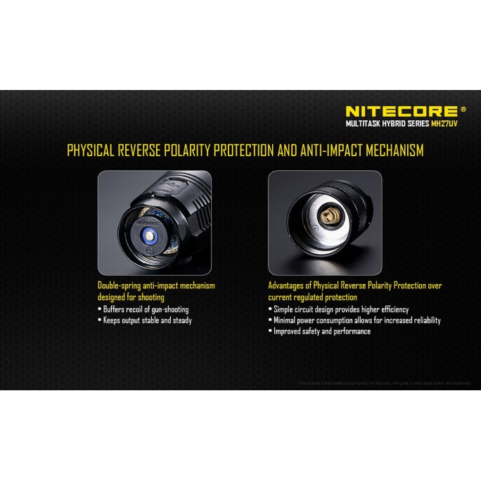 Nitecore MH27UV CREE XP-L HI V3 LED 365nm Ultraviolet 1000L Flashlight