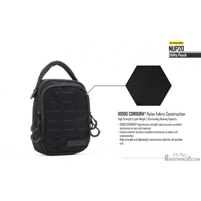 Nitecore NUP20 Cordura Molle Utility Pouch / Waist Pack / Sling Bag - Black