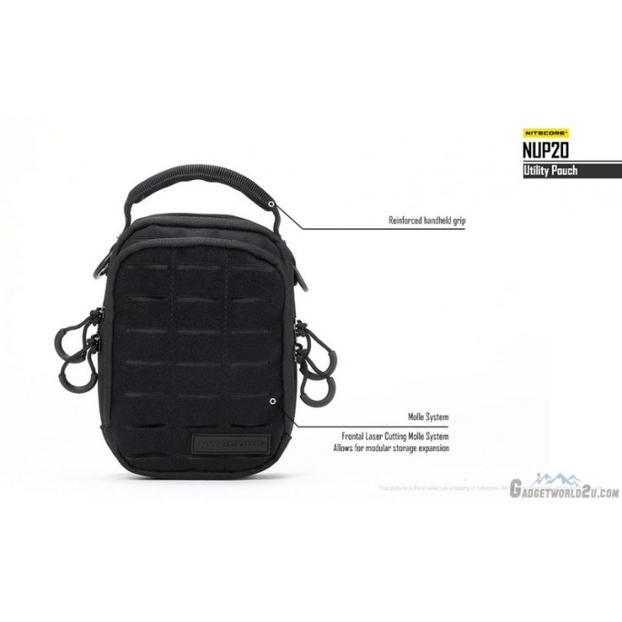 Nitecore NUP20 Cordura Molle Utility Pouch / Waist Pack / Sling Bag - Black