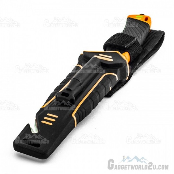 Ganzo G8012-OR Fixed Blade Knife Cutter Fire Starter w Sheath