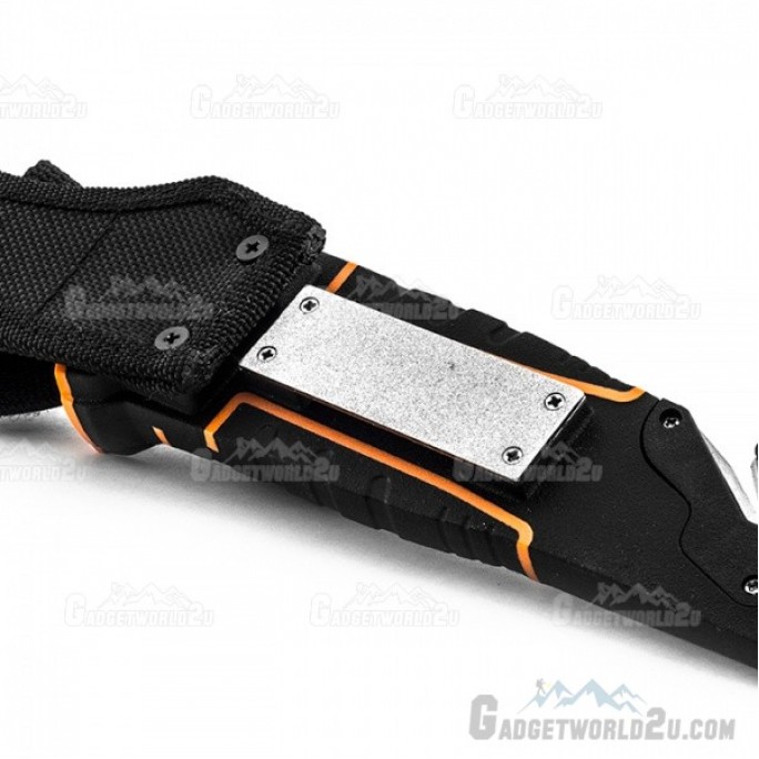 Ganzo G8012-OR Fixed Blade Knife Cutter Fire Starter w Sheath