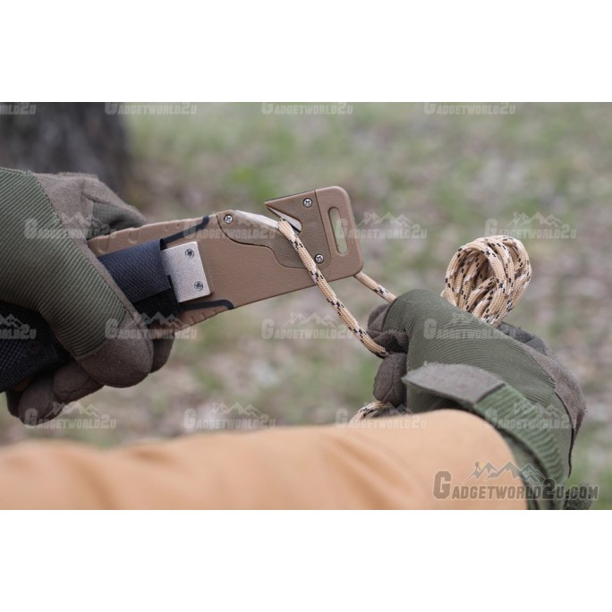 Ganzo G8012-OR Fixed Blade Knife Cutter Fire Starter w Sheath