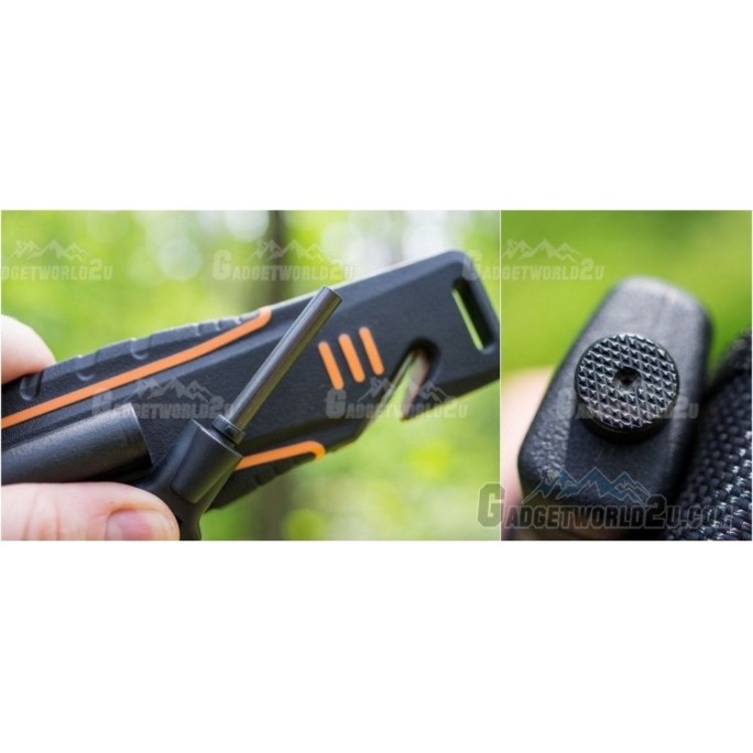 Ganzo G8012-OR Fixed Blade Knife Cutter Fire Starter w Sheath