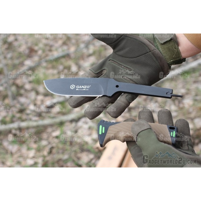 Ganzo G8012-OR Fixed Blade Knife Cutter Fire Starter w Sheath